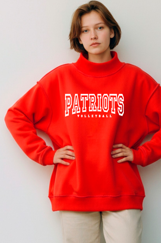 Brewer Volleyball Mock Neck Turtlenect - Red